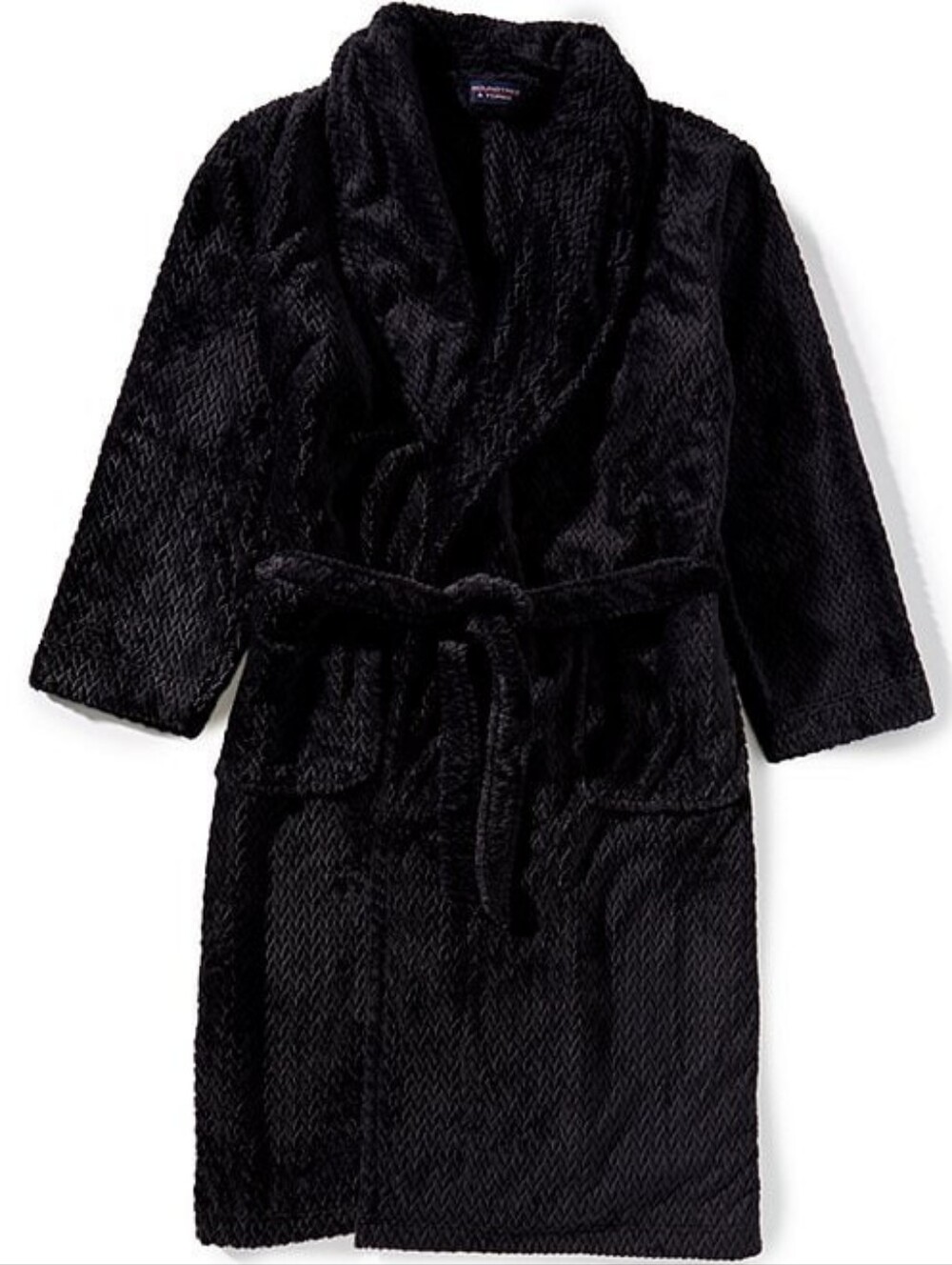 Mens Plush Robe - Black